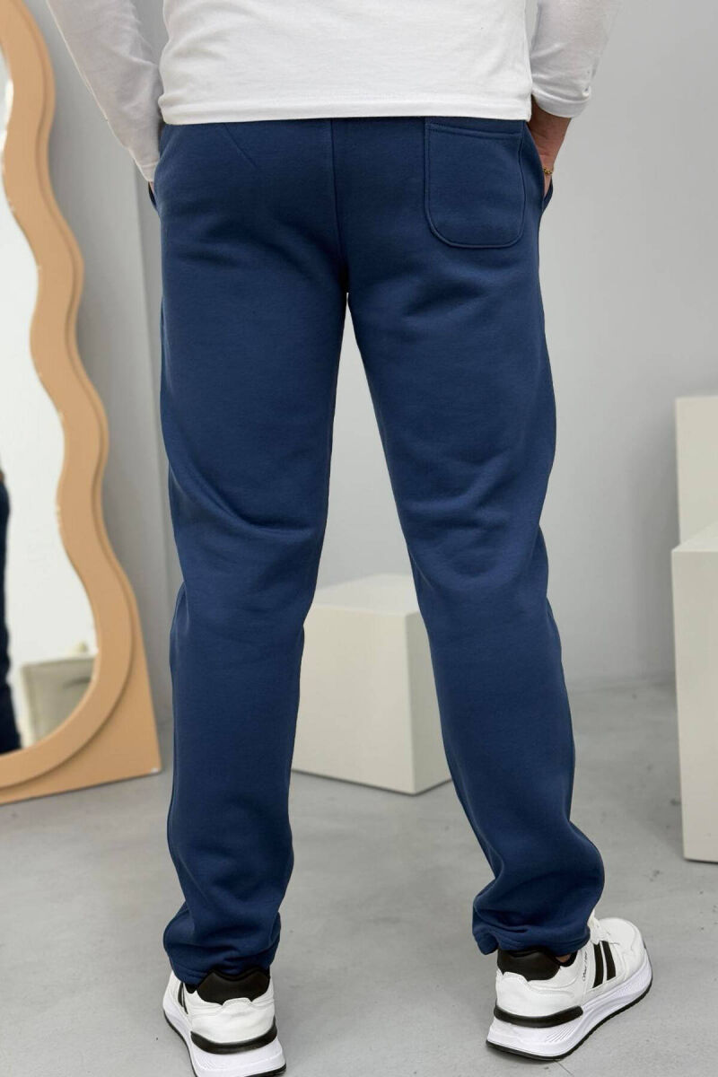 SIMPLE FLUFFY MEN SWEATPANTS IN LIGHT BLUE COLOR - 3