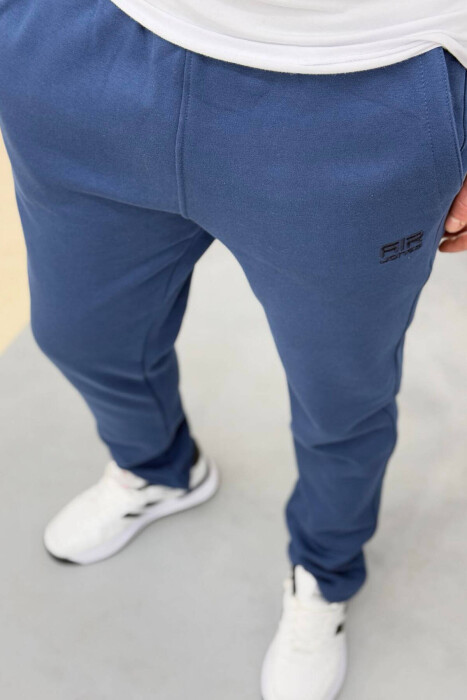 SIMPLE FLUFFY MEN SWEATPANTS IN LIGHT BLUE COLOR - 4