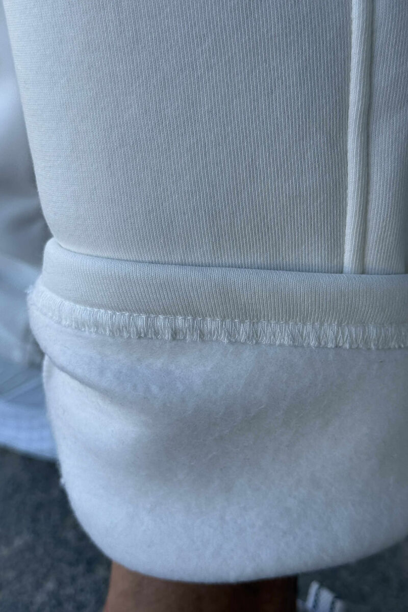 SIMPLE FLUFFY MEN SWEATPANTS WHITE-E BARDHE - 4
