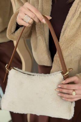 SIMPLE FLUFFY WOMEN BAG BROWN/KAFE 