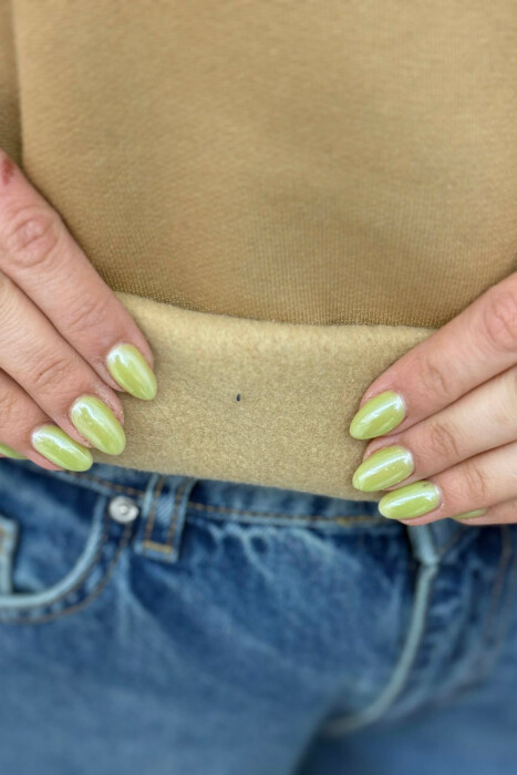 SIMPLE FLUFFY WOMEN HOODIE BEIGE/BEZHE - 2