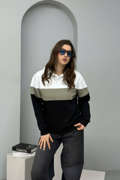 SIMPLE FLUFFY WOMEN HOODIE MINT/MENTE - KLAUDIO FASHION