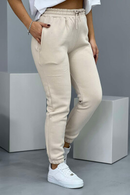 SIMPLE FLUFFY WOMEN JOGGERS BEIGE/BEZHE 