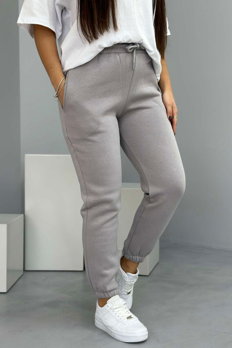 SIMPLE FLUFFY WOMEN JOGGERS GREY/GRI - 1