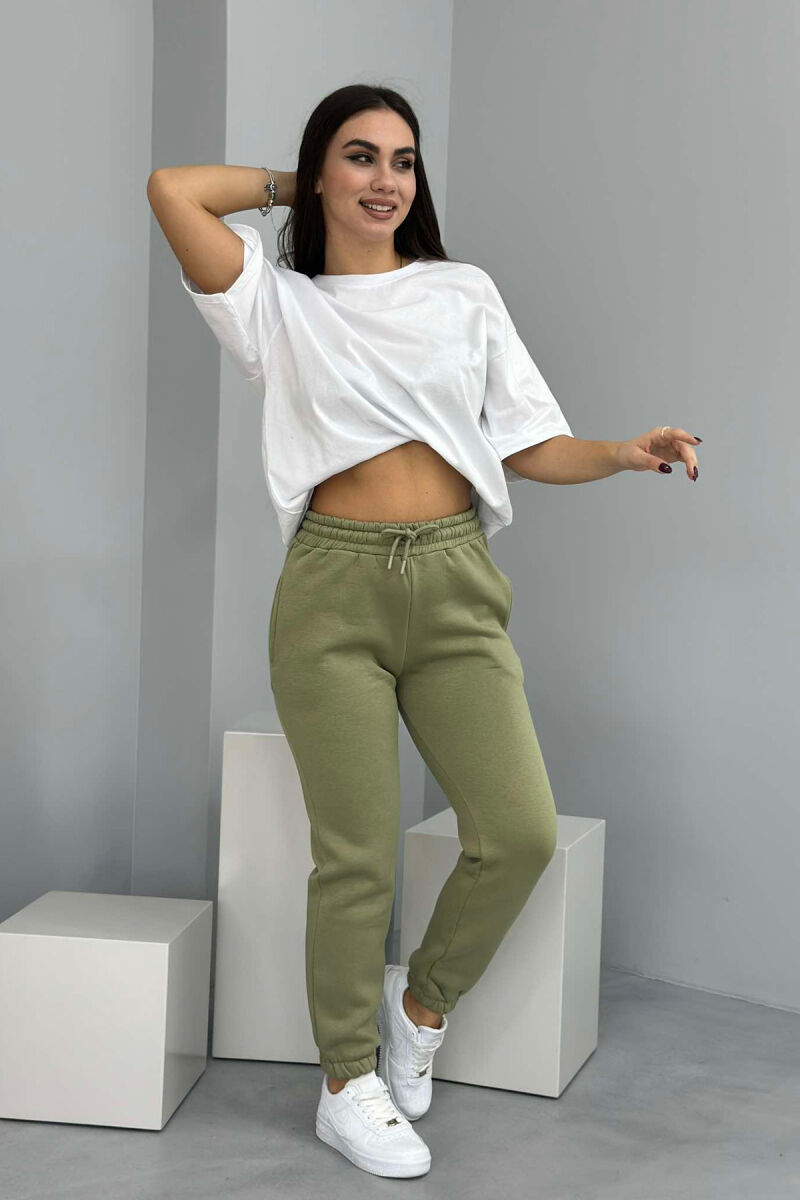 SIMPLE FLUFFY WOMEN JOGGERS OLIVE/ULLI - 3