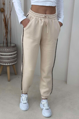 SIMPLE FLUFFY WOMEN SWEATPANTS BEIGE/BEZHE 