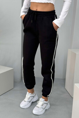 SIMPLE FLUFFY WOMEN SWEATPANTS BLACK/ E ZEZE 