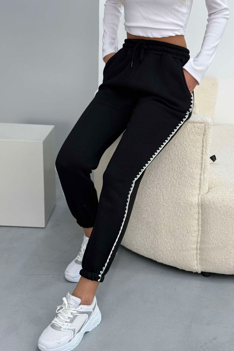 SIMPLE FLUFFY WOMEN SWEATPANTS BLACK/ E ZEZE - 2