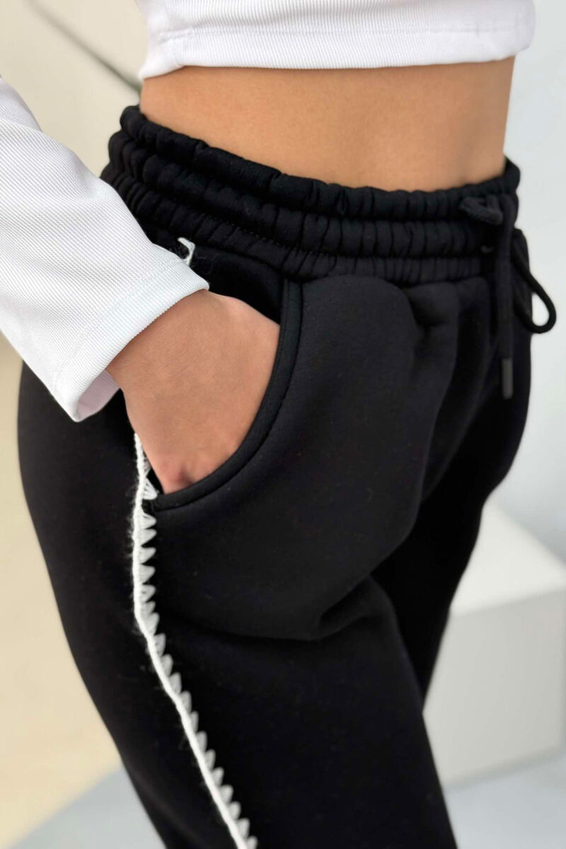 SIMPLE FLUFFY WOMEN SWEATPANTS BLACK/ E ZEZE - 4