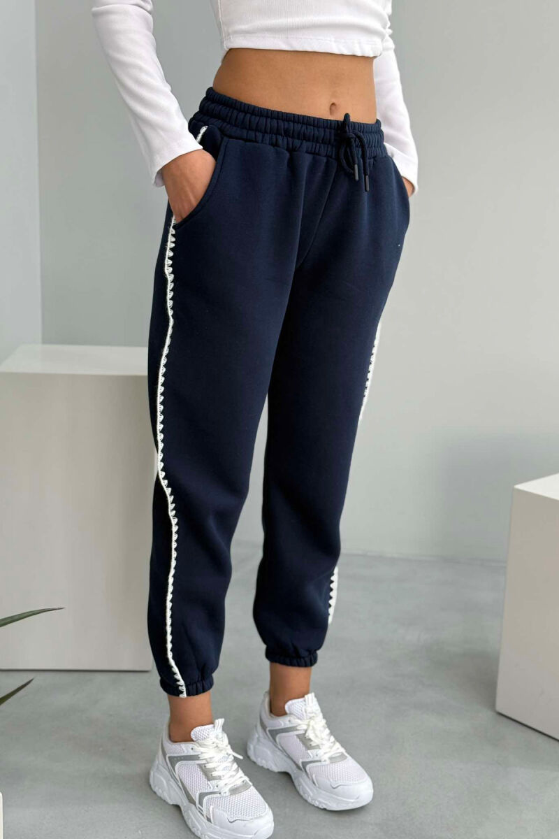 SIMPLE FLUFFY WOMEN SWEATPANTS BLUE/BLU - 6