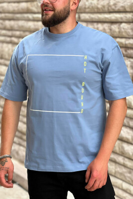 SIMPLE FRONT DESIGN MEN T-SHIRT BABY BLUE/BLU BY 