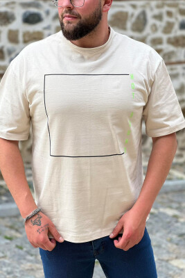 SIMPLE FRONT DESIGN MEN T-SHIRT BEIGE/BEZHE 