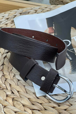 SIMPLE HALF MOON WOMEN BELT BROWN+GREY/KAFE+GRI 