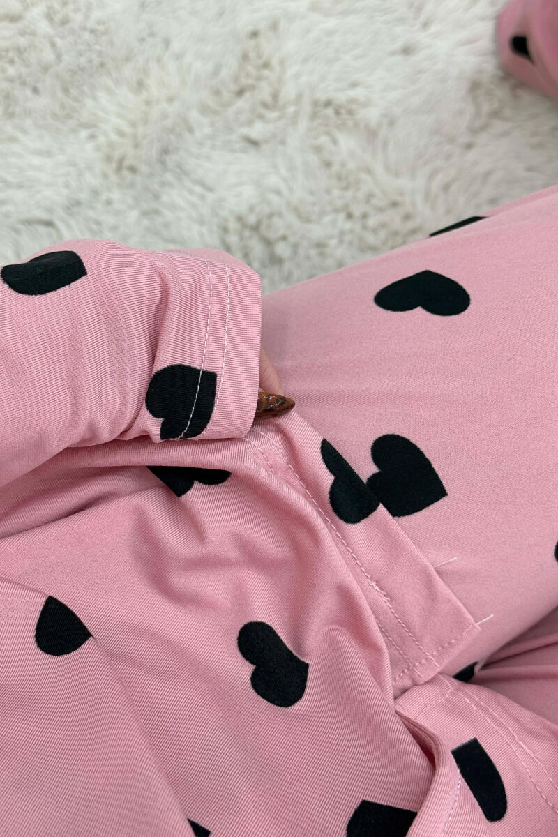 SIMPLE HEARTS DESIGN SHIRT+TROUSERS WOMEN PYJAMAS POWDER/PUDER - 5