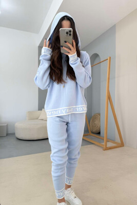 SIMPLE HOODED WOMEN SET BABY BLUE/BLU BY 