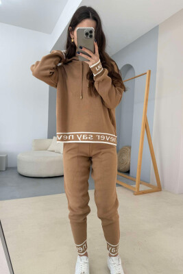 SIMPLE HOODED WOMEN SET BEIGE/BEZHE 