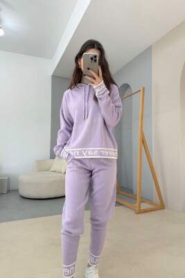 SIMPLE HOODED WOMEN SET LIGHT PURPLE/LEZB 