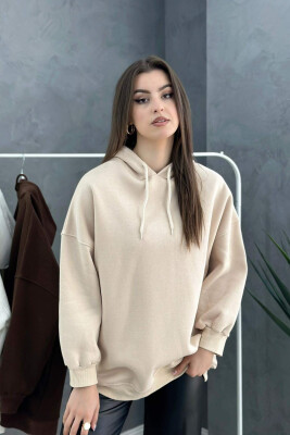 SIMPLE HOODIE WOMAN BEIGE/BEZHE 