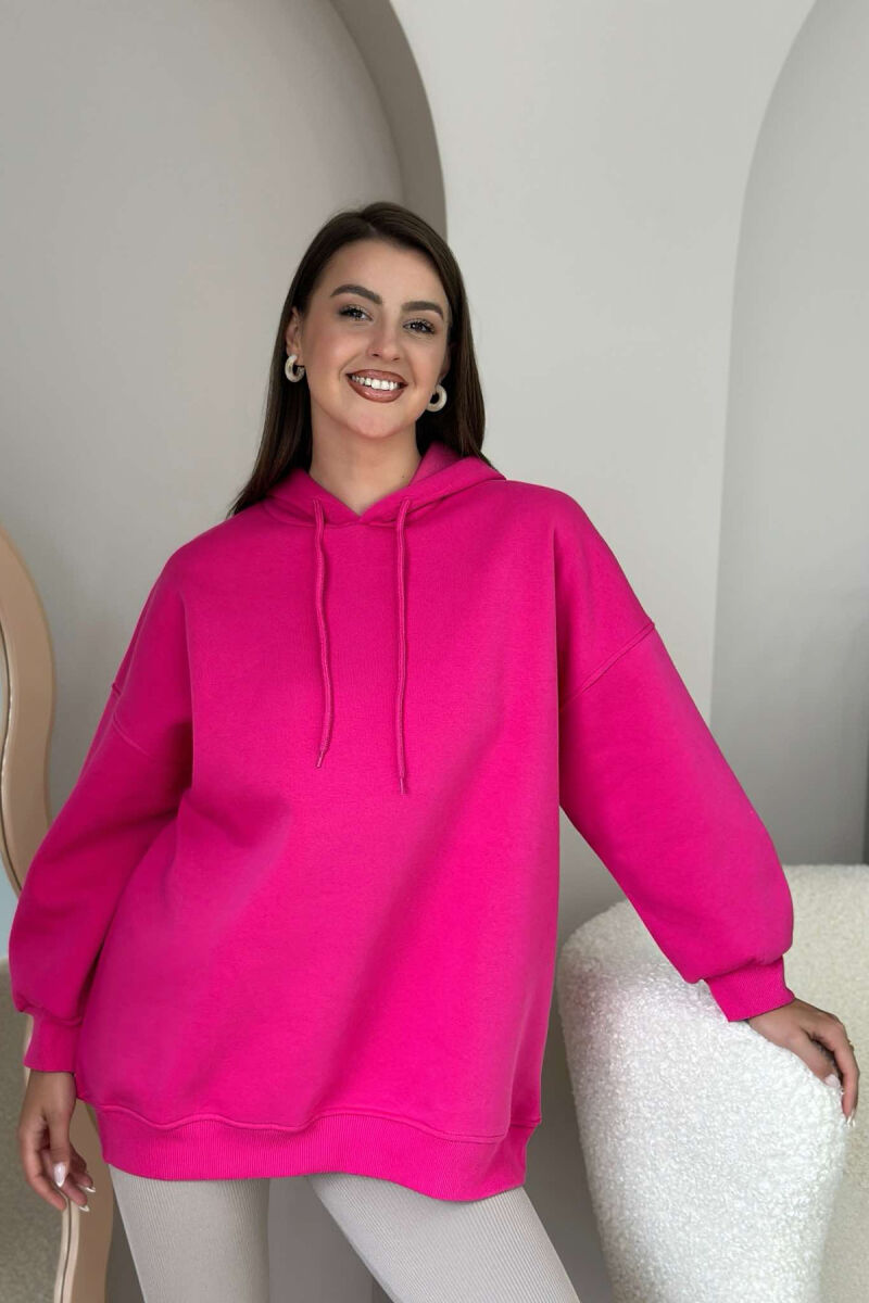 SIMPLE HOODIE WOMAN FUCHSIA/CIKLAMI - 4