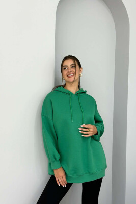 SIMPLE HOODIE WOMAN GREEN/JESHILE 