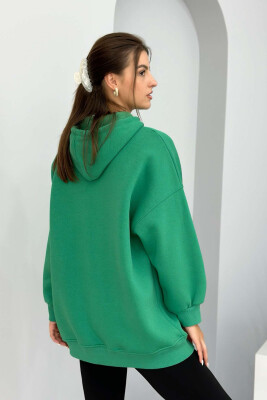 SIMPLE HOODIE WOMAN GREEN/JESHILE - 3