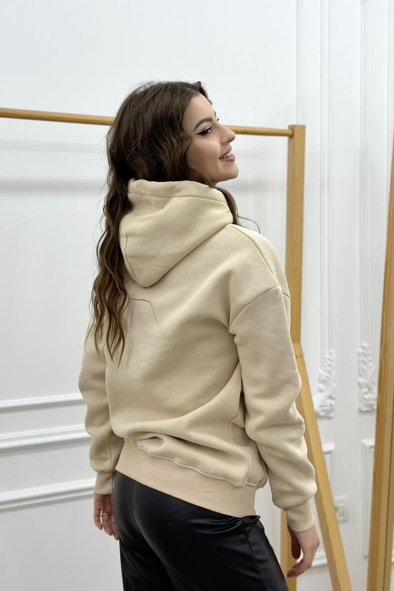 SIMPLE HOODIE WOMAN LIGHT BEIGE/BZHZB - 4