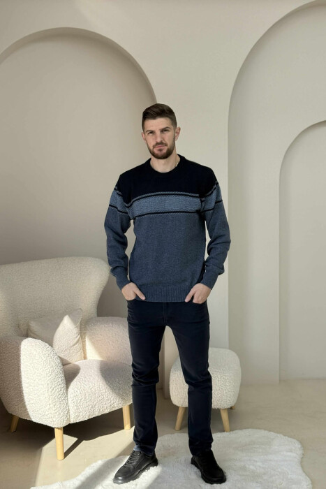 TRIKO E THURRUR E THJESHTE PER MESHKUJ NE NGJYRE BLU TE ERRET - KLAUDIO FASHION