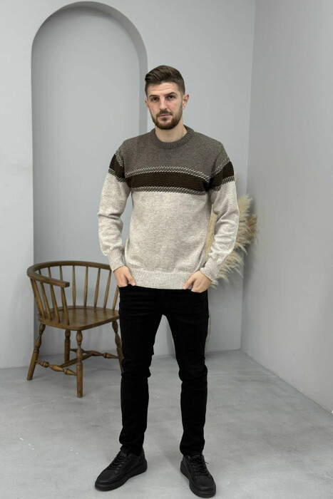 TRIKO E THURRUR E THJESHTE PER MESHKUJ NE NGJYRE KAFE TE ERRET - KLAUDIO FASHION