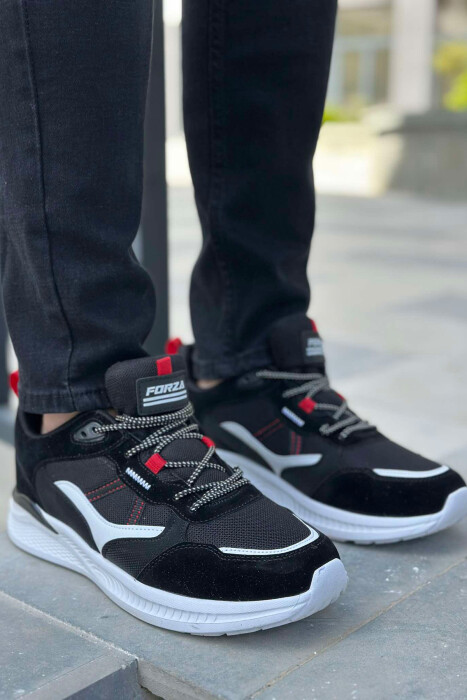 SIMPLE LACING MEN SNEAKERS BLACK-WHITE/ZB 