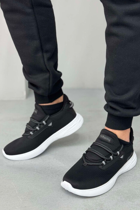 SIMPLE LACING MEN SNEAKERS BLACK-WHITE/ZEBA 