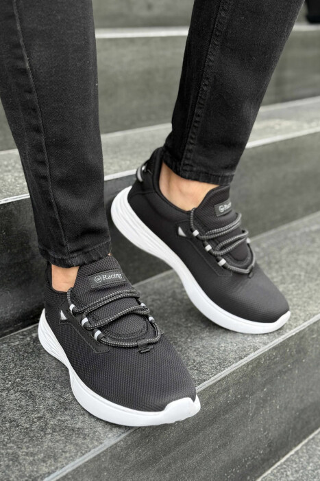 SIMPLE LACING MEN SNEAKERS BLACK-WHITE/ZEBA - 2