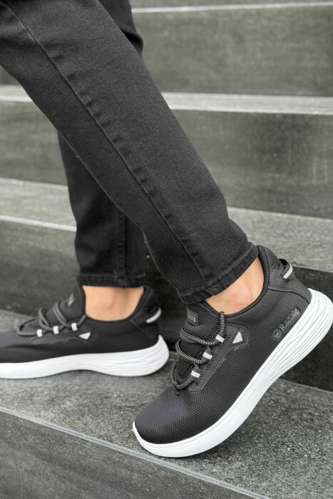 SIMPLE LACING MEN SNEAKERS BLACK-WHITE/ZEBA - 6