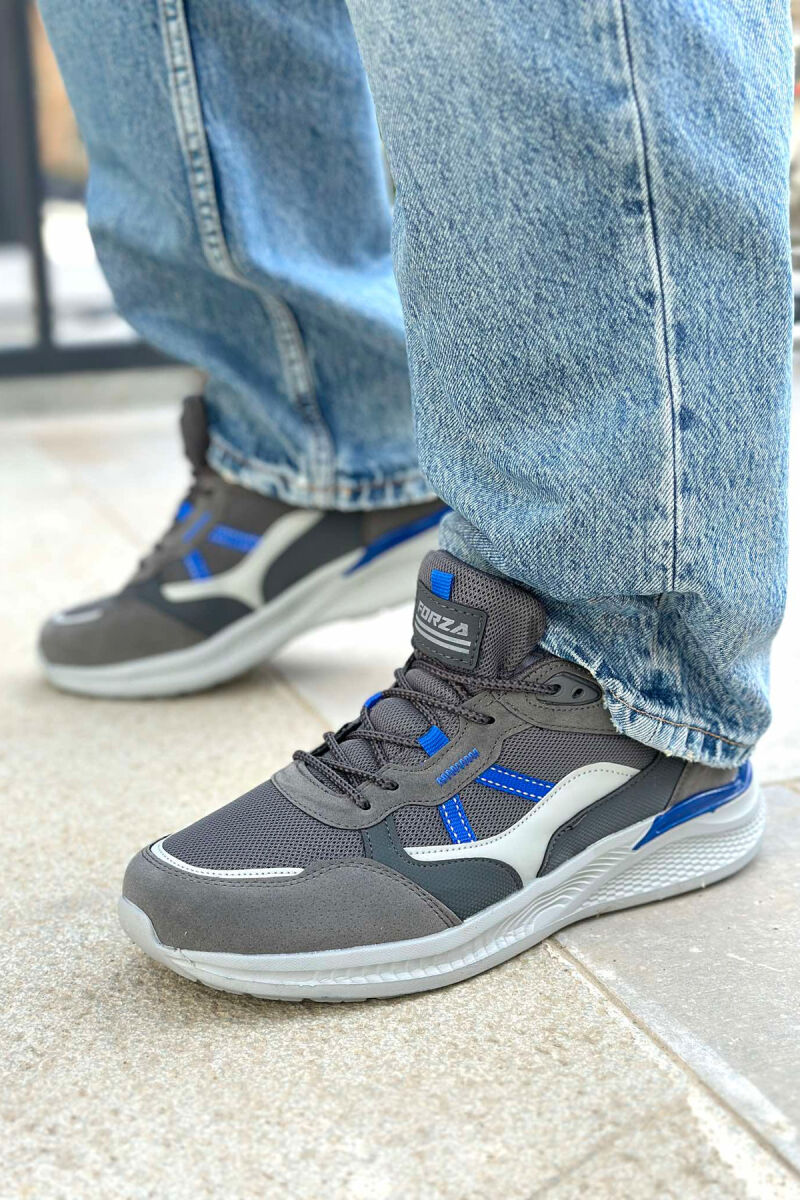SIMPLE LACING MEN SNEAKERS GREY-BLUE/ GRBL - 1