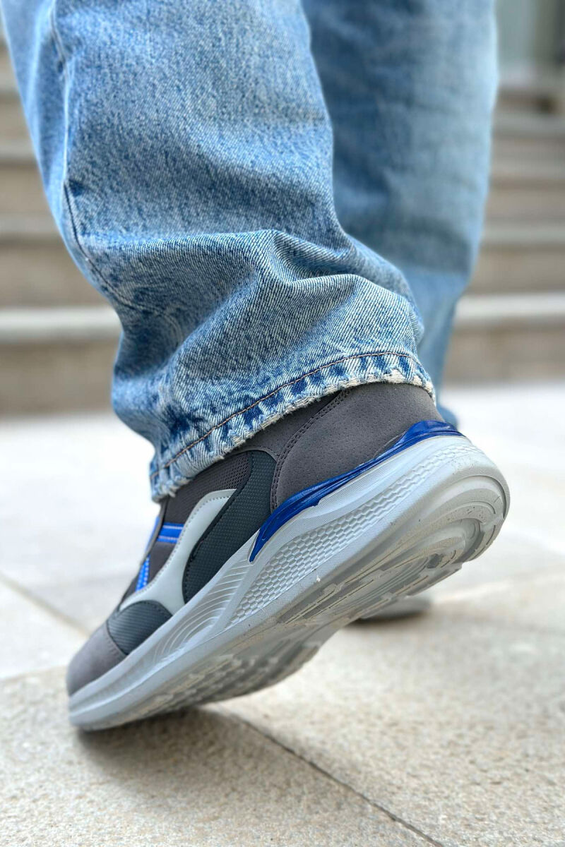 SIMPLE LACING MEN SNEAKERS GREY-BLUE/ GRBL - 3