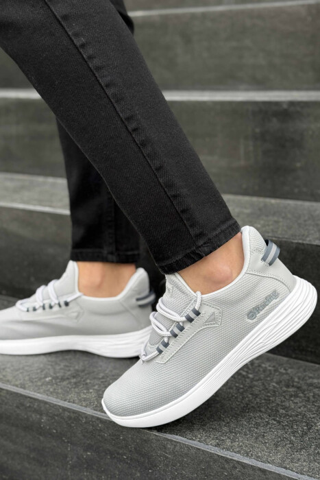 SIMPLE LACING MEN SNEAKERS LIGHT GREY/GZ - 5