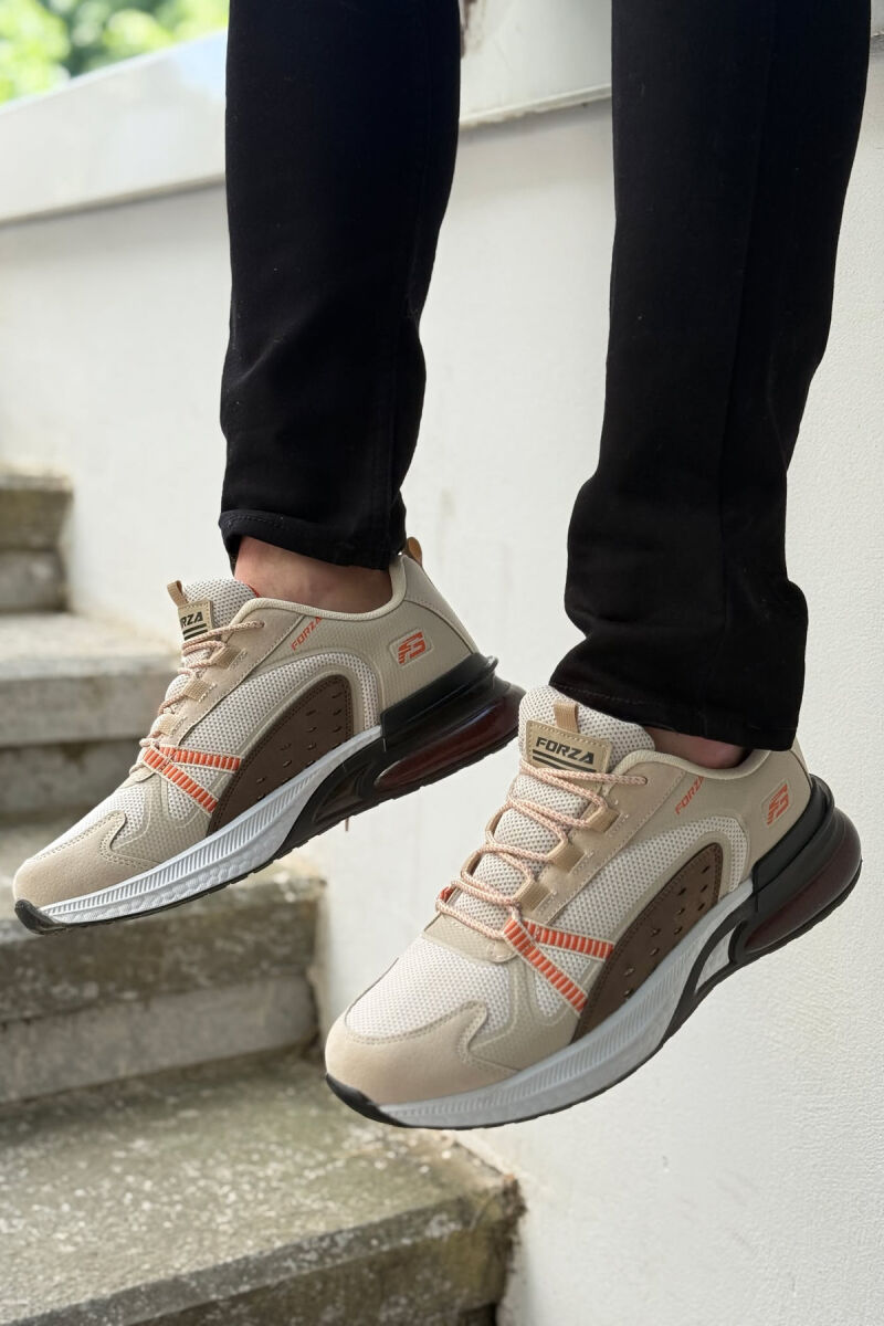 SIMPLE LACING PLATFORM MEN SNEAKERS BEIGE/BEZHE - 3