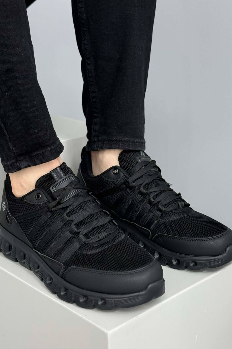 SIMPLE LACING PLATFORM MEN SNEAKERS BLACK/ E ZEZE - 1