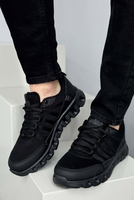 SIMPLE LACING PLATFORM MEN SNEAKERS BLACK/ E ZEZE - 2
