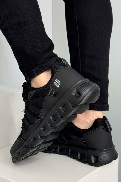 SIMPLE LACING PLATFORM MEN SNEAKERS BLACK/ E ZEZE - 3
