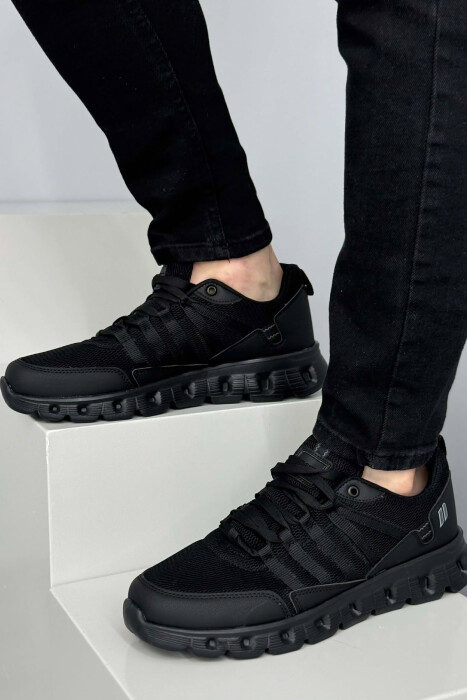 SIMPLE LACING PLATFORM MEN SNEAKERS BLACK/ E ZEZE - 4