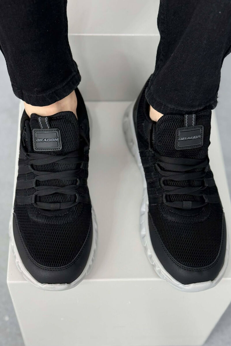 SIMPLE LACING PLATFORM MEN SNEAKERS BLACK-GREY/ZEGR - 2