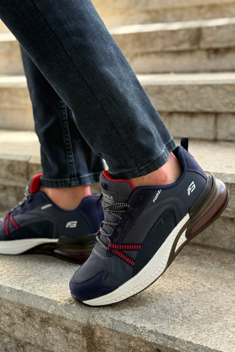 SIMPLE LACING PLATFORM MEN SNEAKERS BLUE/BLU - 2