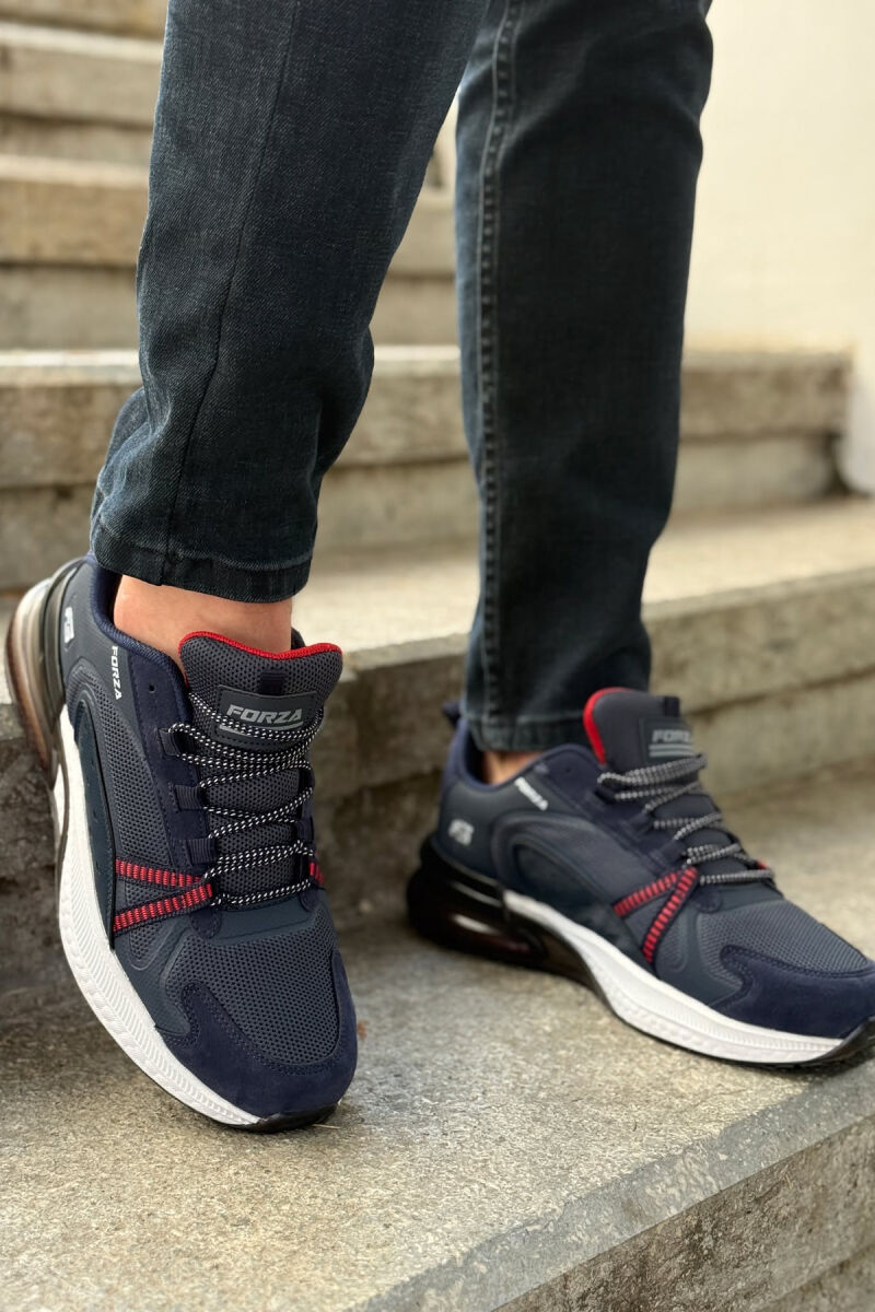 SIMPLE LACING PLATFORM MEN SNEAKERS BLUE/BLU - 3