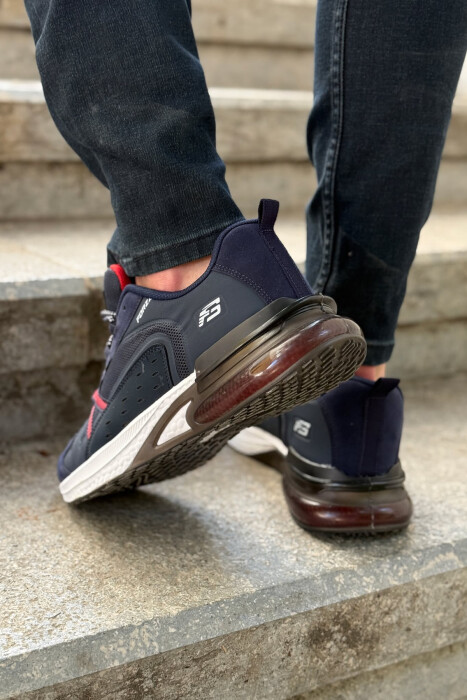 SIMPLE LACING PLATFORM MEN SNEAKERS BLUE/BLU - 4