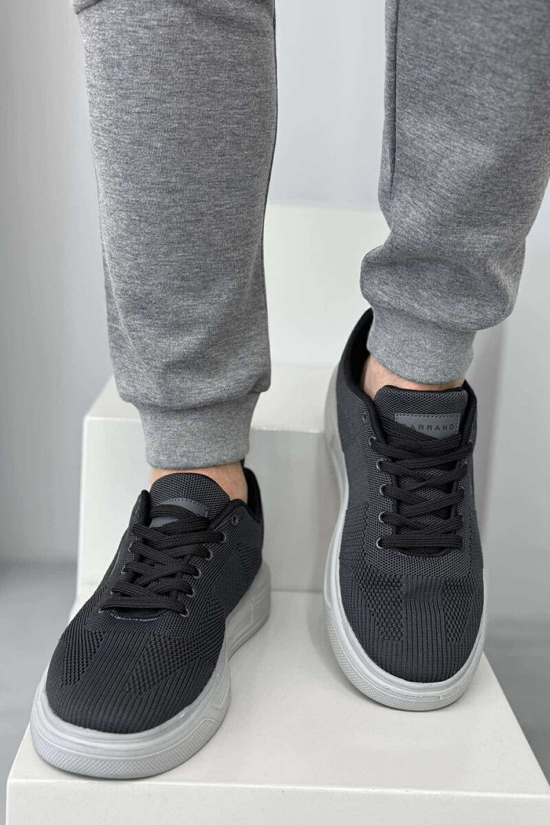 SIMPLE LACING PLATFORM MEN SNEAKERS DARK GREY/GEE - 4