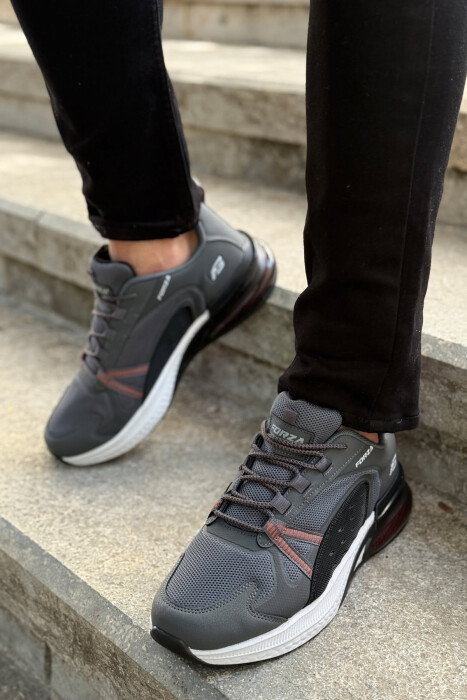 SIMPLE LACING PLATFORM MEN SNEAKERS GREY/GRI - 3