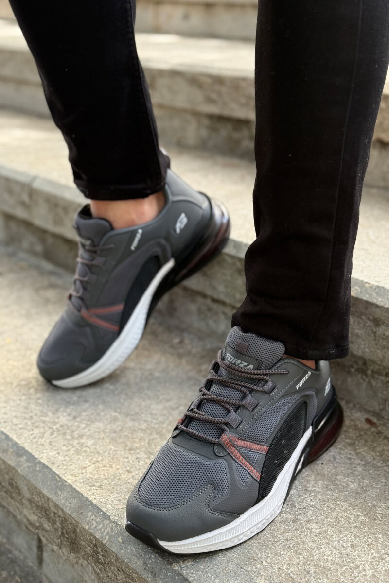 SIMPLE LACING PLATFORM MEN SNEAKERS GREY/GRI - 3