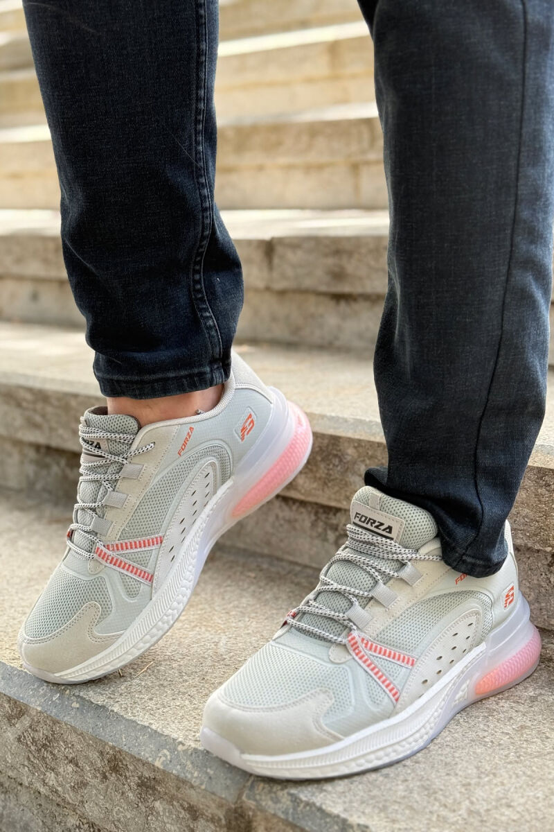 SIMPLE LACING PLATFORM MEN SNEAKERS LIGHT GREY/GZ - 1