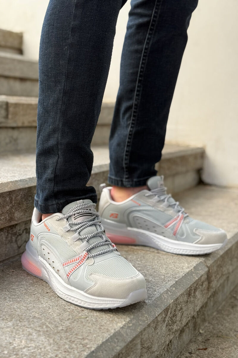 SIMPLE LACING PLATFORM MEN SNEAKERS LIGHT GREY/GZ - 3