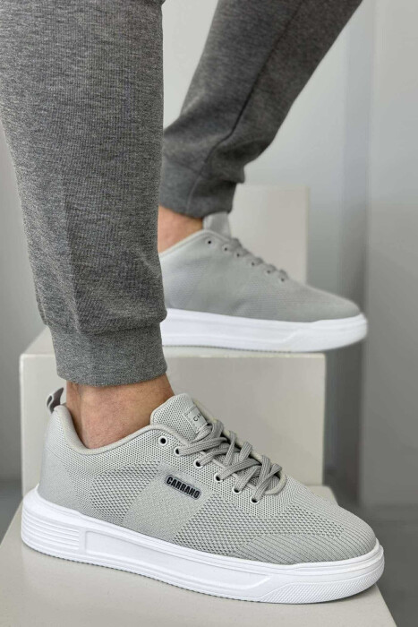 SIMPLE LACING PLATFORM MEN SNEAKERS LIGHT GREY/GZ 